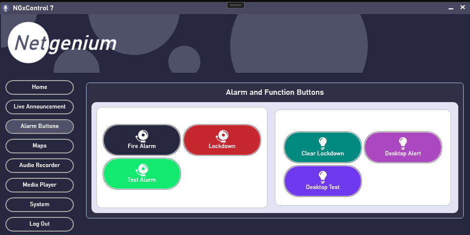 Control Dashboard Interface